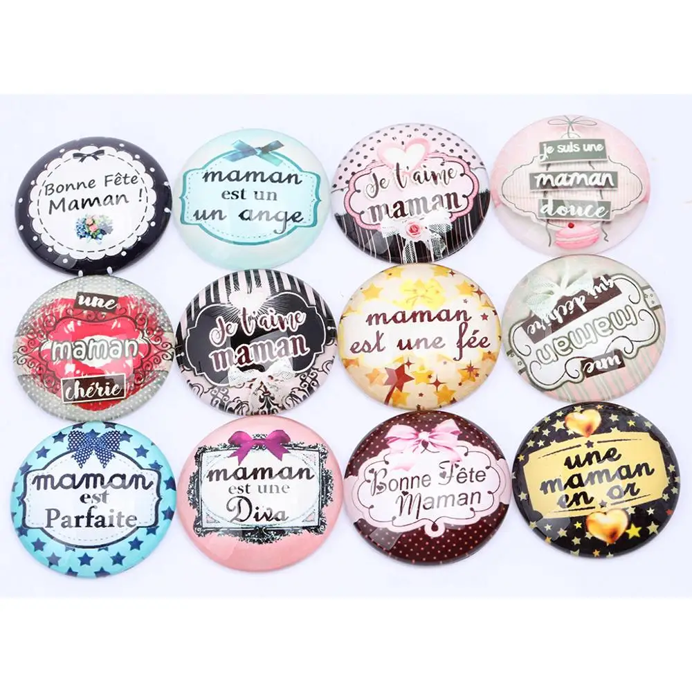 20 шт. стеклянный кабошон для фотографий маманов мм 25 фурнитура ручной работы с