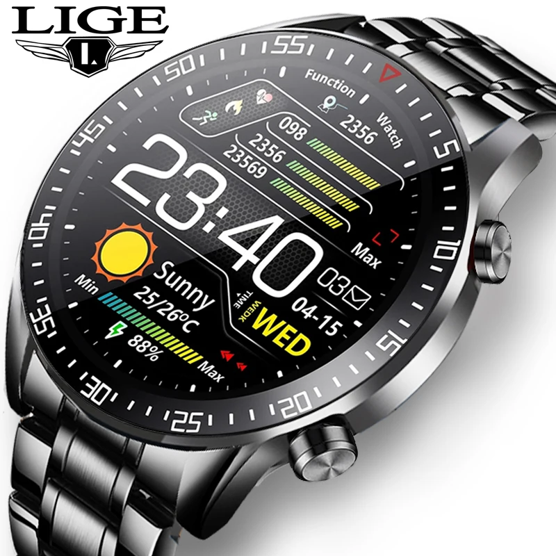 Часы наручные LIGE Мужские Цифровые спортивные электронсветодиодный светодиодные