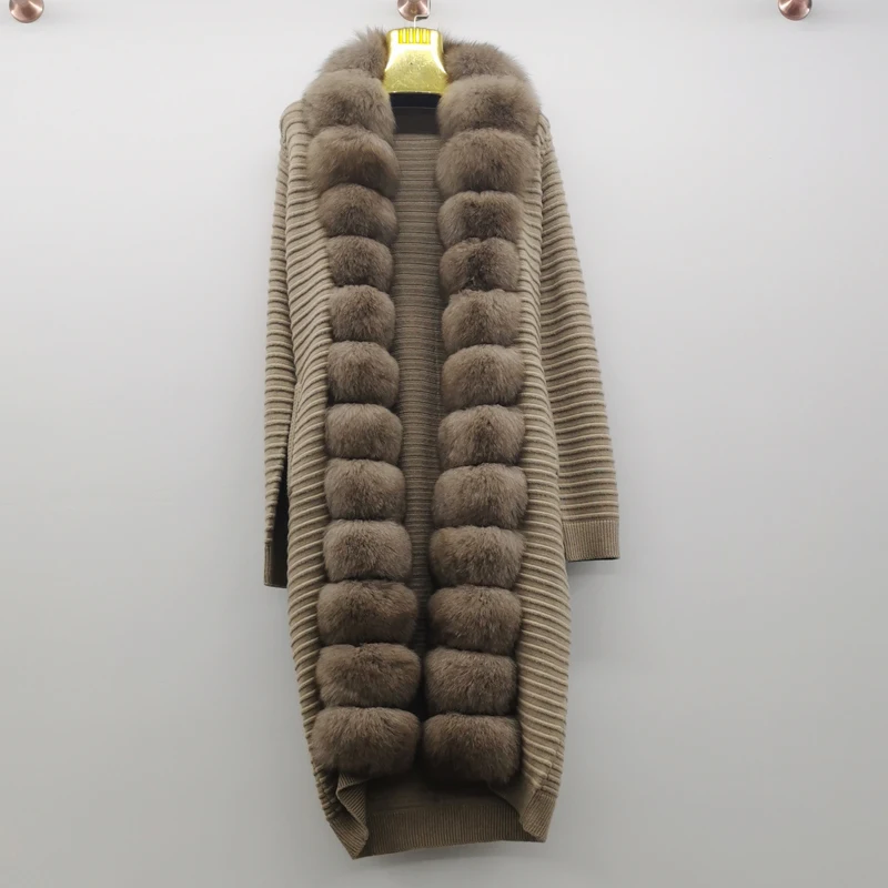 Новинка 2022 шерстяной свитер кардиган пальто Женский вязаный Тренч с большим