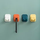 Бытовые настенные крючки для кухни и ванной комнаты самоклеющиеся одноцветные стойки для хранения бритвенные вилки полка без дырочек держатели для хранения