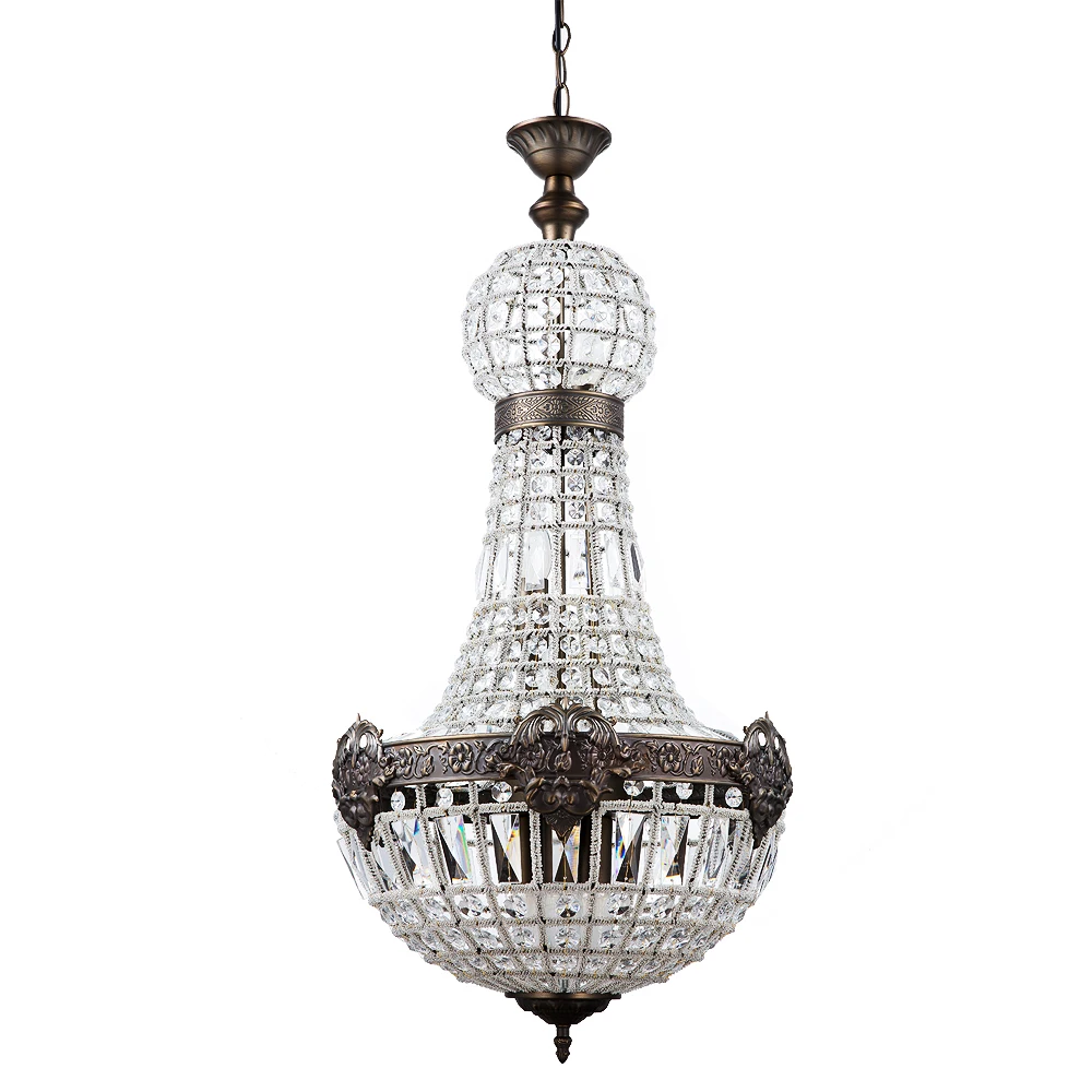 

Vintage Loft Europe Retro Glass Crystal LED big Pendant lights Lamp Lustres lamp G9 For Living room bedroom restaurant