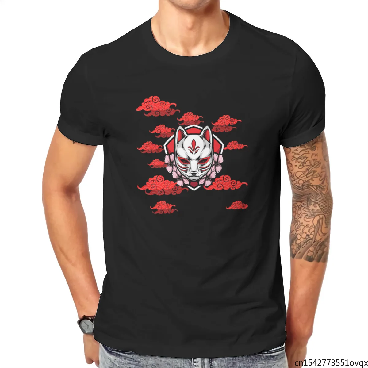 

Baseball Men Red Cloud Kitsunes White Fox Anime Akatsuki Sasuke Shuriken Graphic Print T-shirts