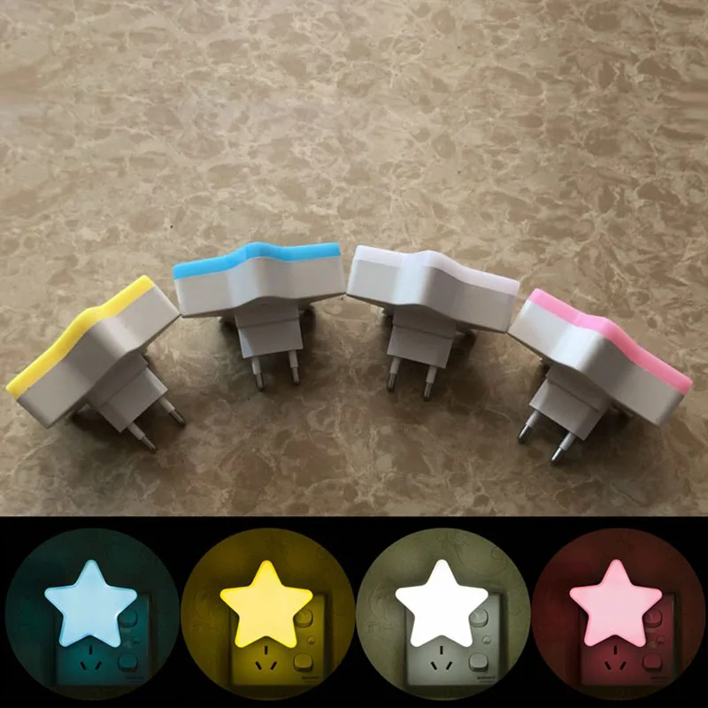 Энергосберегающий мини-светильник в виде звезды и Луны светодиодный ночник