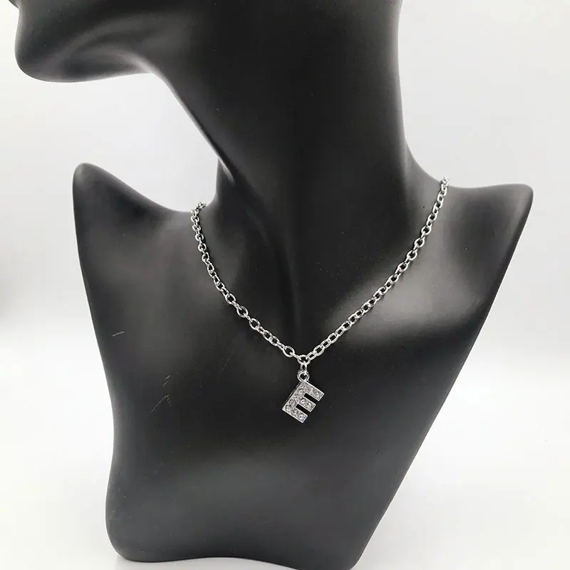 

New Trend Silver Color Alphabet Bitch Pendant Fun Game Statement Necklace Women Charm Party Clavicle Chain Jewelry Accessories