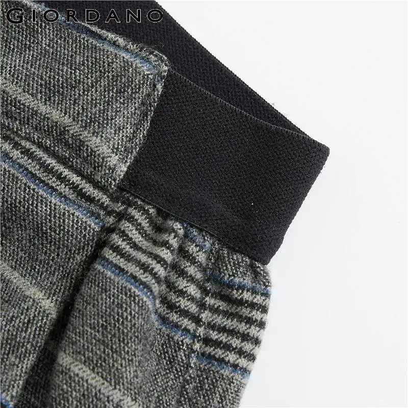 Giordano женские брюки облегающие эластичные со средней посадкой Fashon плед Calca Feminina