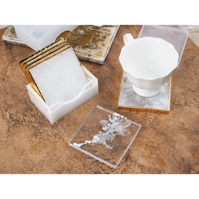

Silicone Coasters Mat Storage Holder Resin Casting Mold Epoxy Mould Tool DIY GHS99
