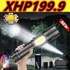 Самый мощный светодиодный фонарик XHP199 с COB матрицей, 16-ядерный тактический фонарь с USB-зарядкой, водонепроницаемый Ультраяркий светильник для кемпинга