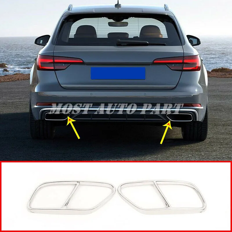 

Накладка на глушитель из нержавеющей стали для Audi A4 B9 2019-2021, 2 шт.