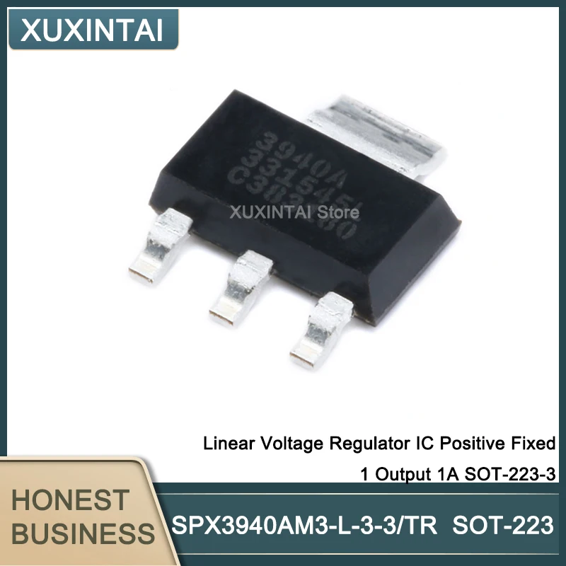 

50 шт./лот SPX3940AM3-L-3-3/TR SPX3940AM3 линейный регулятор напряжения IC положительный фиксированный 1 выход 1A SOT-223-3