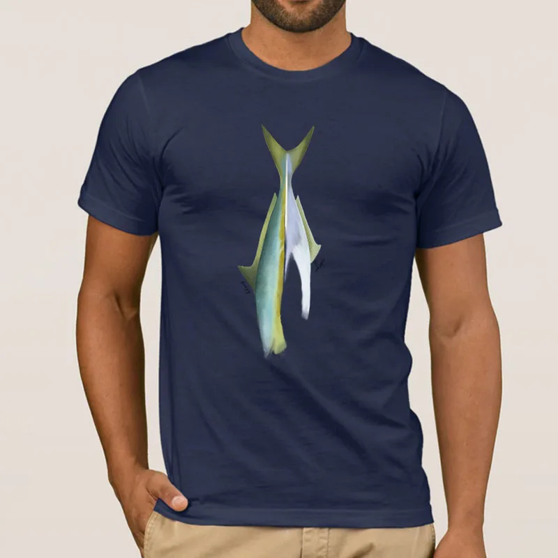 Забавная Повседневная мужская футболка Kingfish из 100% хлопка с круглым вырезом для