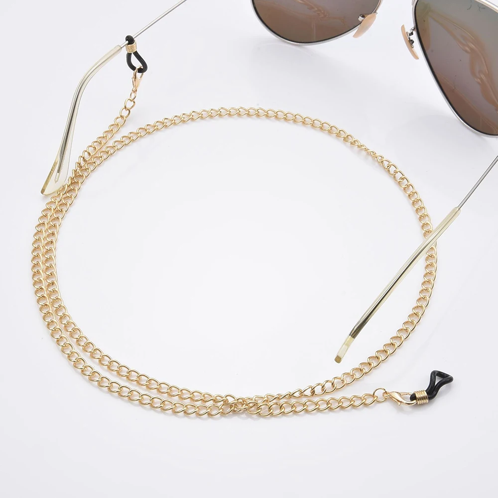 2019 дизайнерские оригинальные золотистые Нескользящие очки с цепочкой модные