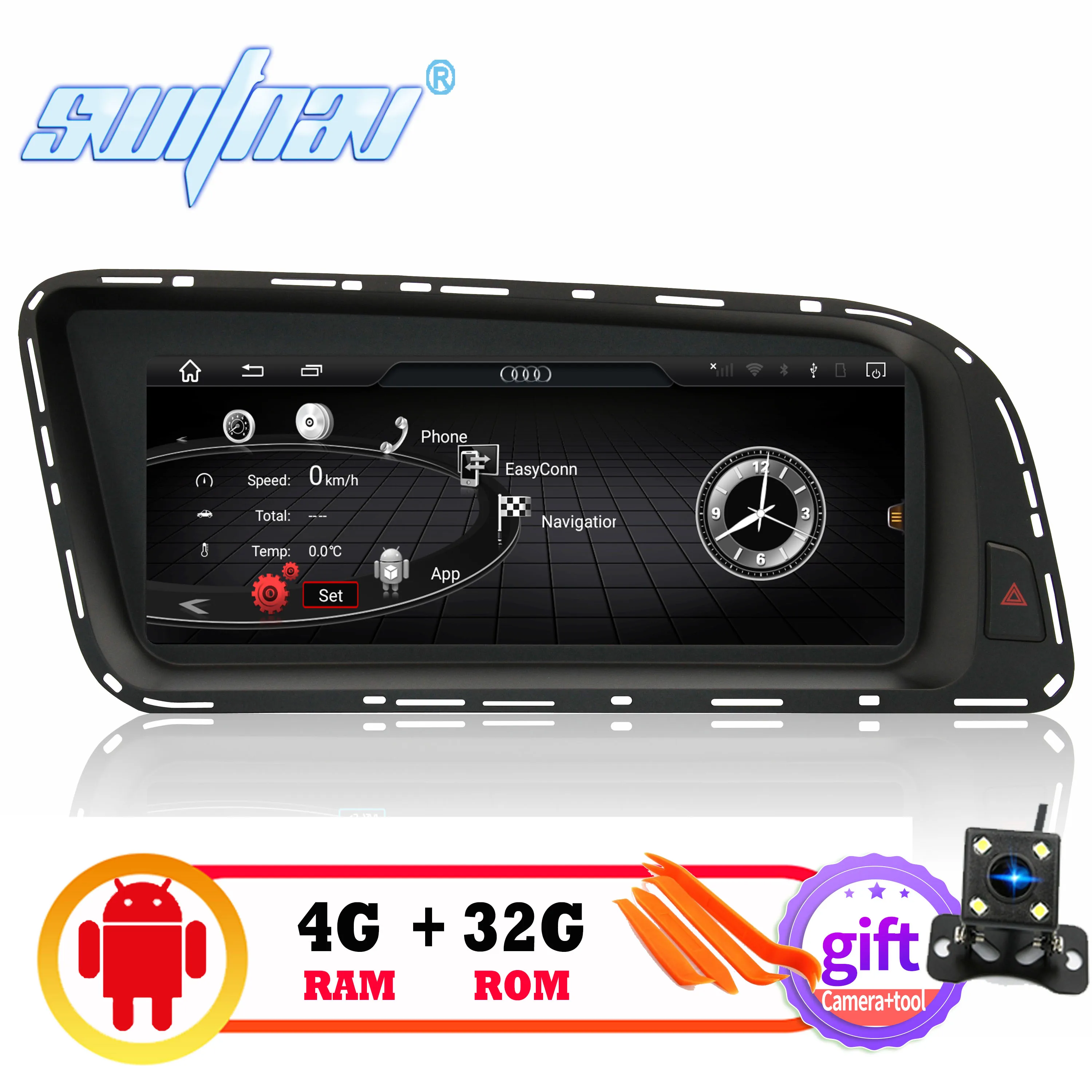 SWITNAV 4 Гб + 32 ГБ Android 7 1 Автомобильный DVD плеер для Audi Q5 2010-2017 мультимедийный Авто