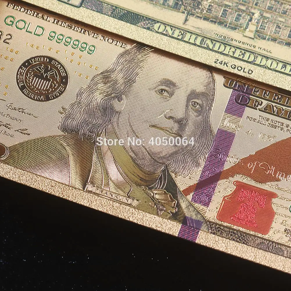 Американский десять долларовая банкнота в центре сообщений течение 24k