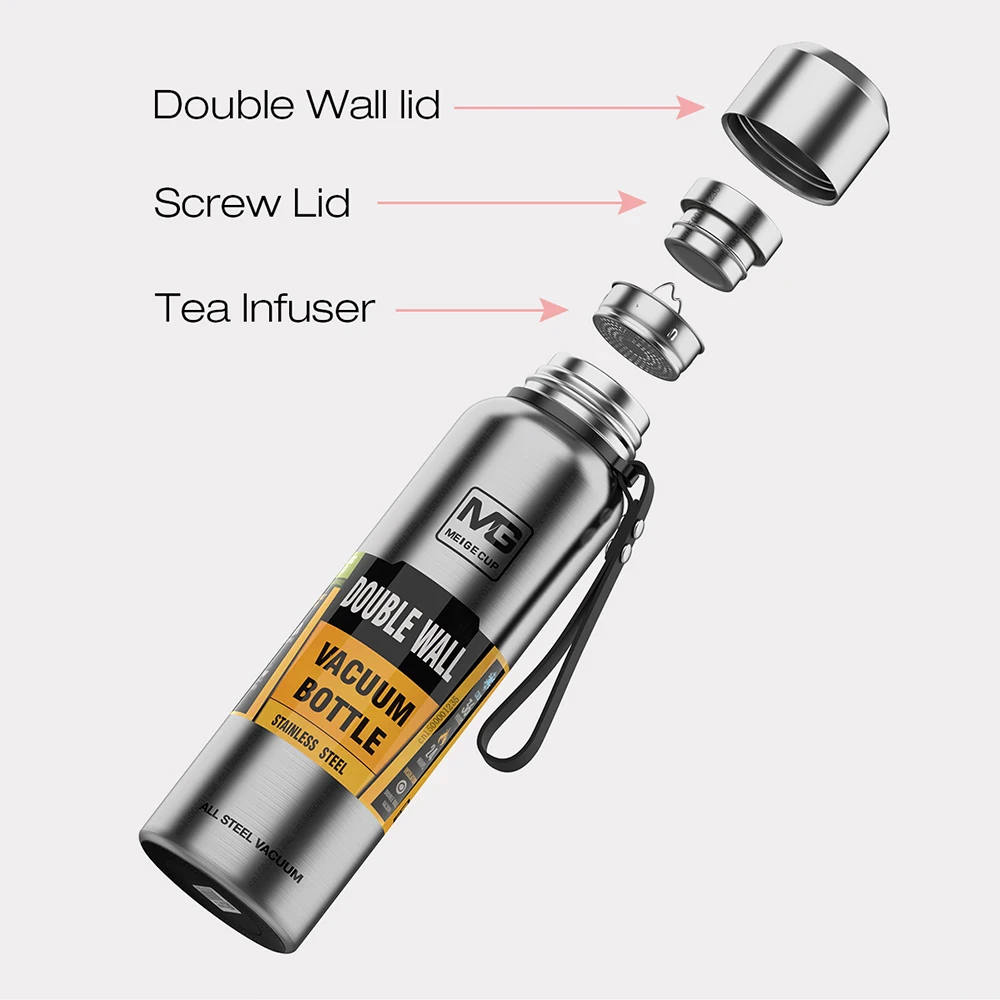 

Large Capacity Thermal Mug Stainless Steel Thermos Water Bottle Portable Insulated Bottle Travel Mug Vacuum Flask Insulated