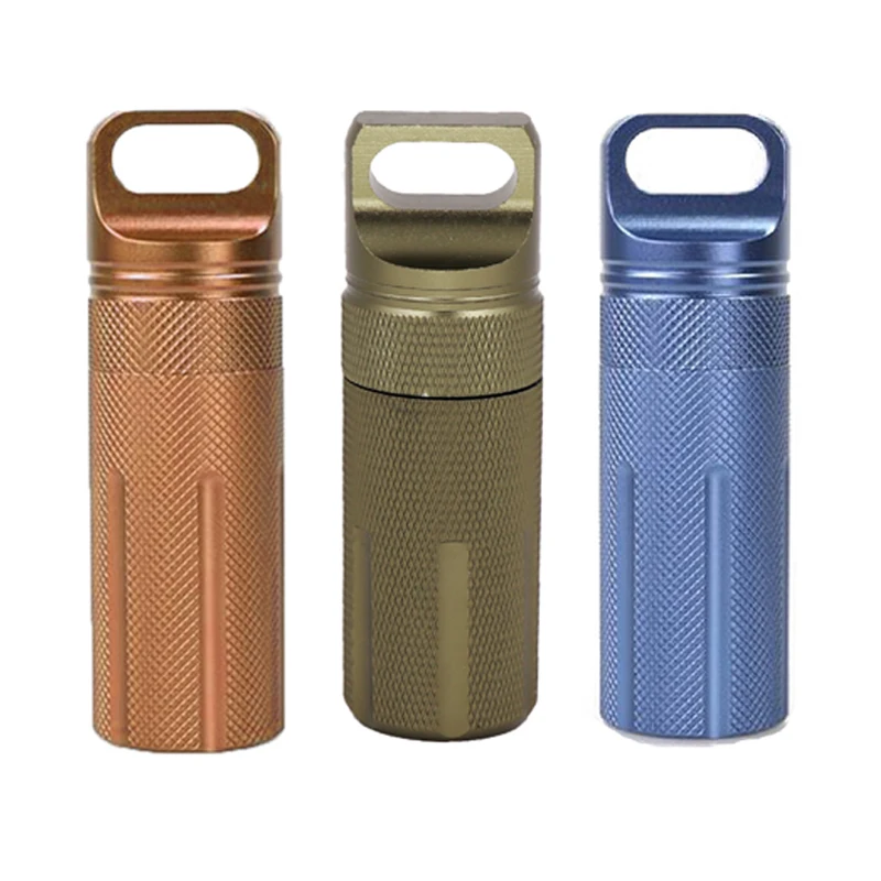 

EDC Waterproof Hike Box Capsule Survive Seal Holder Storage Camp Medicine Match Pill Outdoor Dry Bottle Trunk Container Case