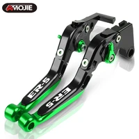 er 5 logo 04 05 motorcycle accessories cnc adjustable extendable foldable brake clutch levers for kawasaki er 5 2004 2005