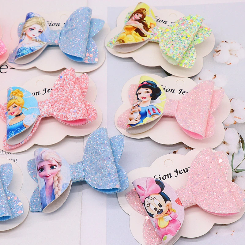 Дисней Принцесса заколка для волос бант головной убор Детская Шпилька девочек