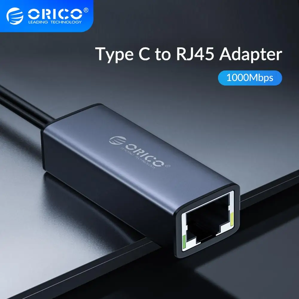 ORICO алюминиевая сетевая карта USB C Ethernet Тип к RJ45 гигабитный Lan адаптер 10/100/1000 для