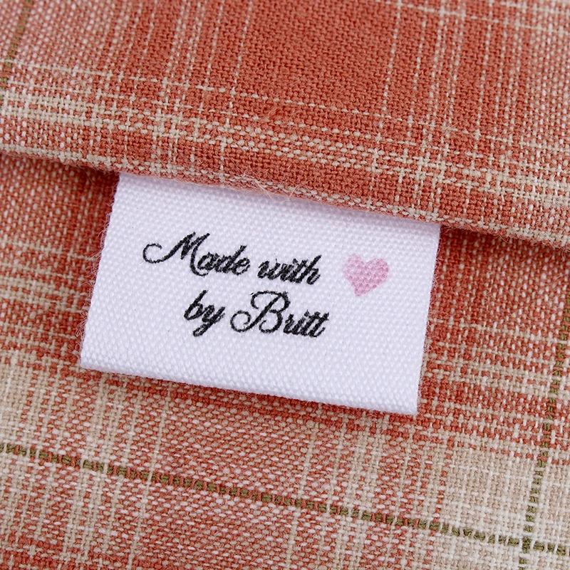 

Custom Sewing labels, brand labels, Custom Clothing Tags, Cotton Ribbon label, Handmade label (MD0001)