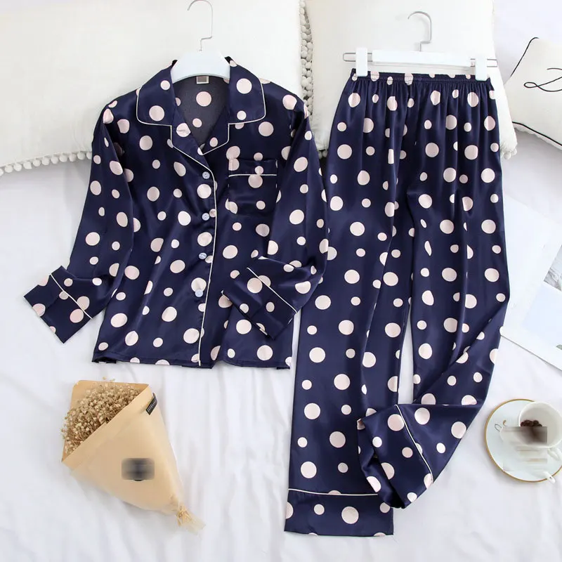 Костюм с брюками и длинными рукавами модный пижамный комплект принтом пижама