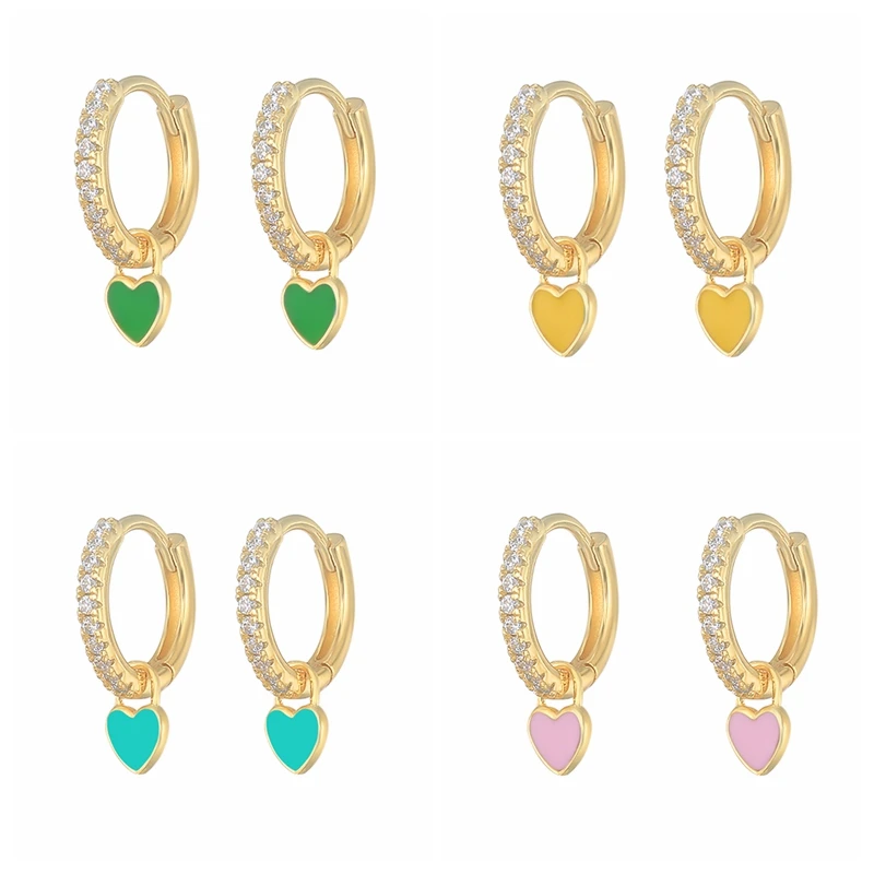 

Серьги женские из серебра маленькая серьга-кольцо пробы, с белыми кристаллами циркония