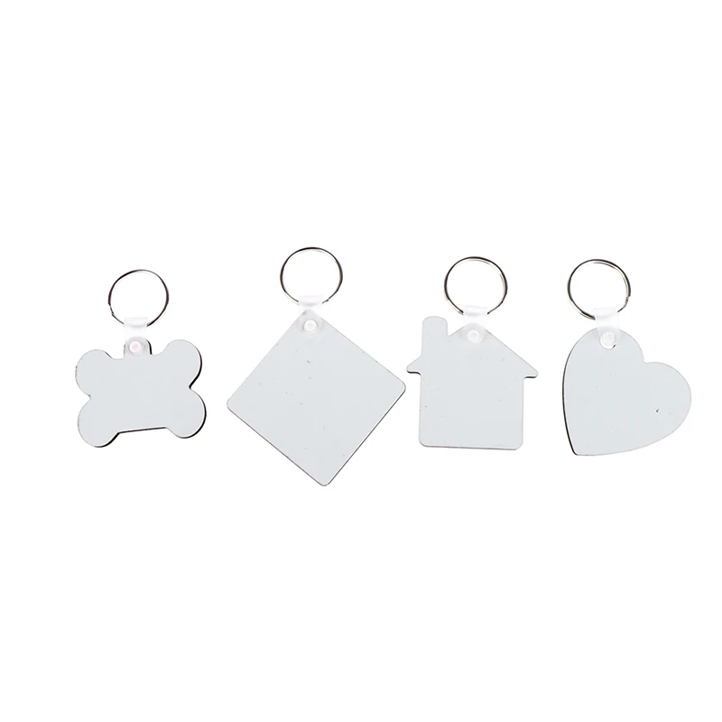 

60Pcs Blank Keychain with Key Rings Sublimation Heat Transfer Keychains