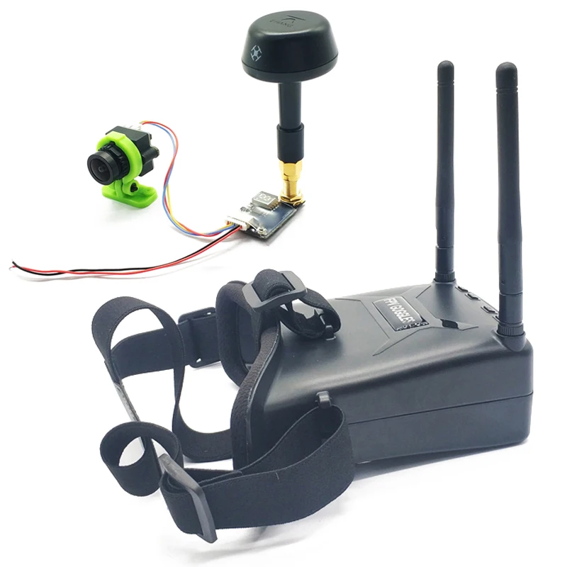 Очки FPV 5 8G 48CH VR005 2 7 дюйма 960*240 с видео 200 МВт регулируемый передатчик и мини камера