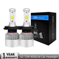 2pcs h7 h4 led bulb car headlight h11 h1 h13 h3 h27 9005hb3 9006hb4 9007 hi lo beam 72w 8000lm auto headlamp led fog light