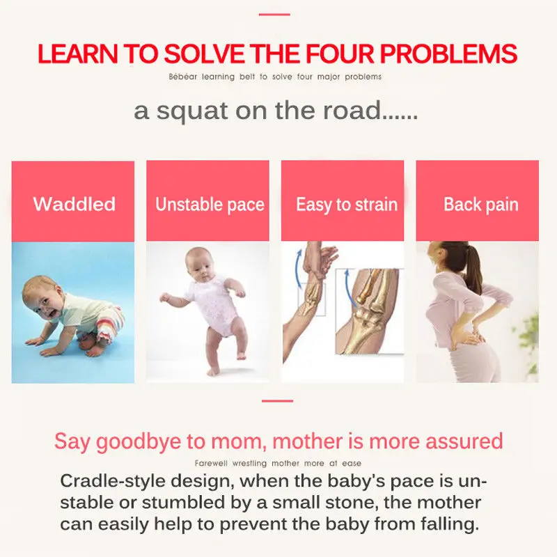 

Toddler Baby Walking Harnesses Backpack Leashes For Little Children Kids Assistant Learning Safety Reins Harness Walker