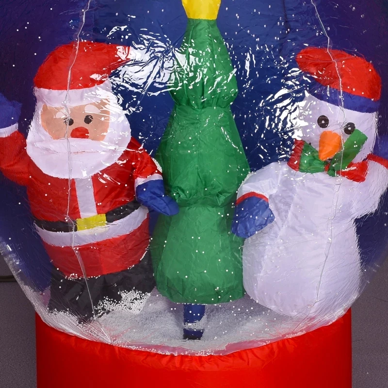 Гигантский надувной снежный шар с Санта-Клаусом прозрачный Рождественский