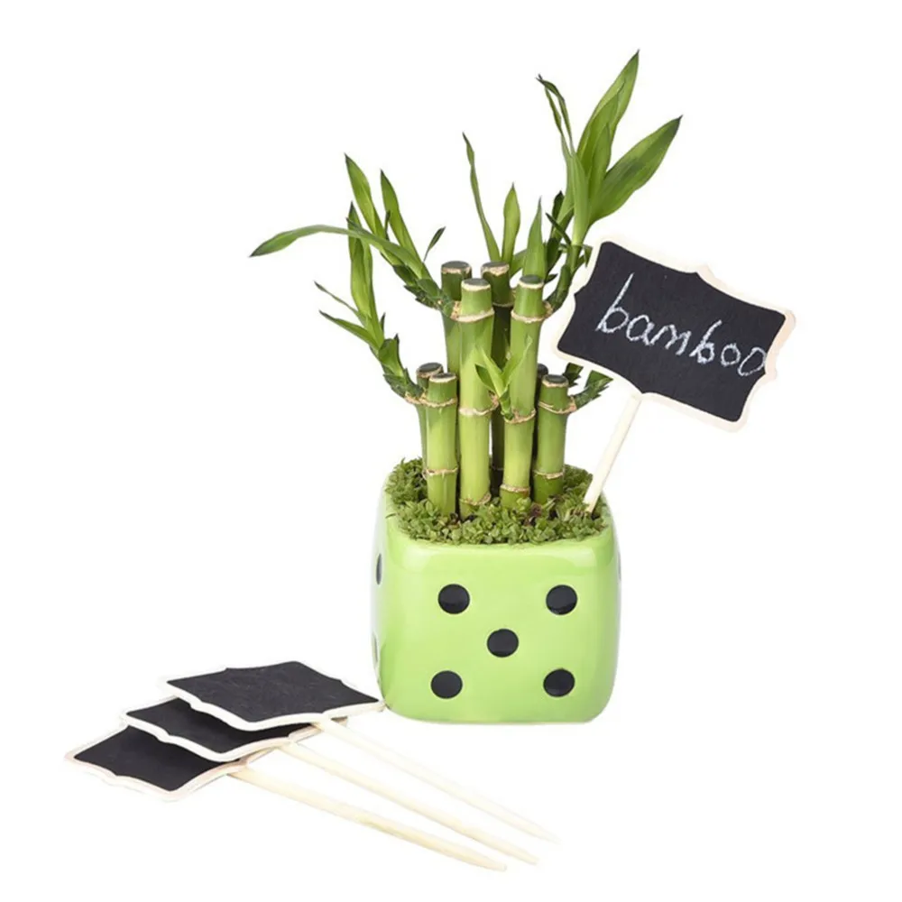 

10pcs Mini Chalkboards Blackboard for Message Board Signs Chalkboard Price Tags Plant Tag Blackboard for Home and Garden