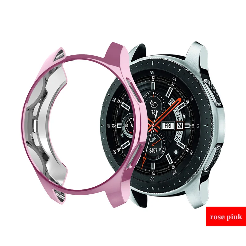 rose pink Gear S3 frontier для samsung Galaxy Watch 46 мм 42 мм чехол на ремешке Мягкий ТПУ покрытие все вокруг защитная оболочка рамка аксессуар - Цвет ремешка: rose pink