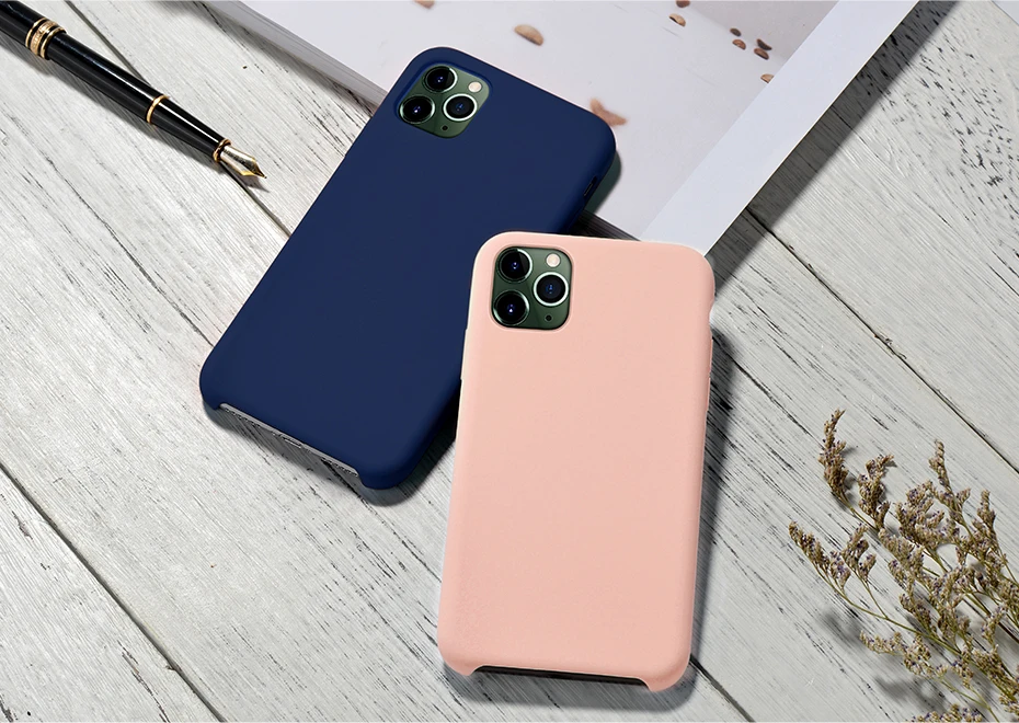 Жидкий силиконовый чехол HOCO для iPhone 11 Pro Max X XS Max XR, ультра тонкая задняя крышка, стильный премиум класса, роскошный бизнес