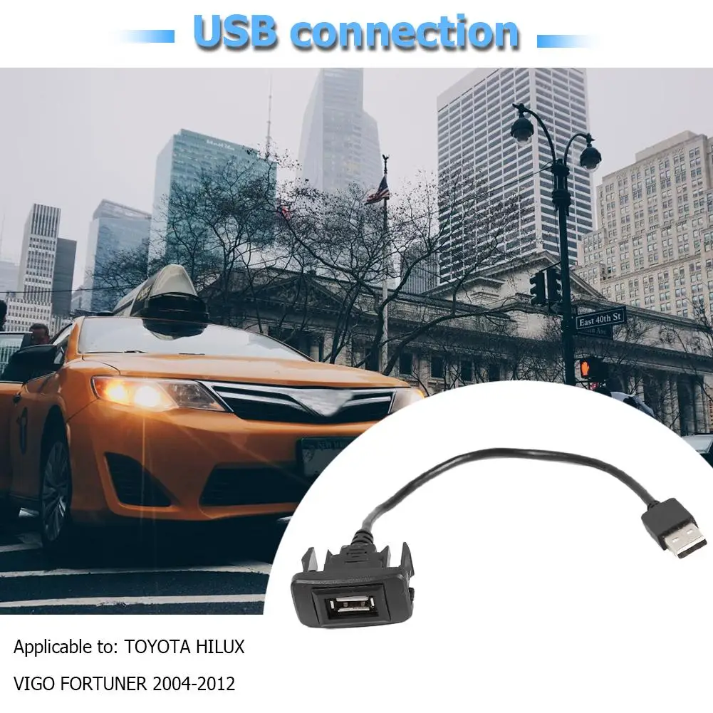 1 шт. Удлинительный кабель для автомобильного приборной панели с USB портом TOYOTA HILUX