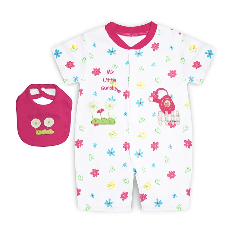 

Summer Baby Clothes Short Sleeve Cartoon Print Romper 2021 New Born Short One-Piece Jumpsuits Climbing Coveralls Pajamas S-L-M