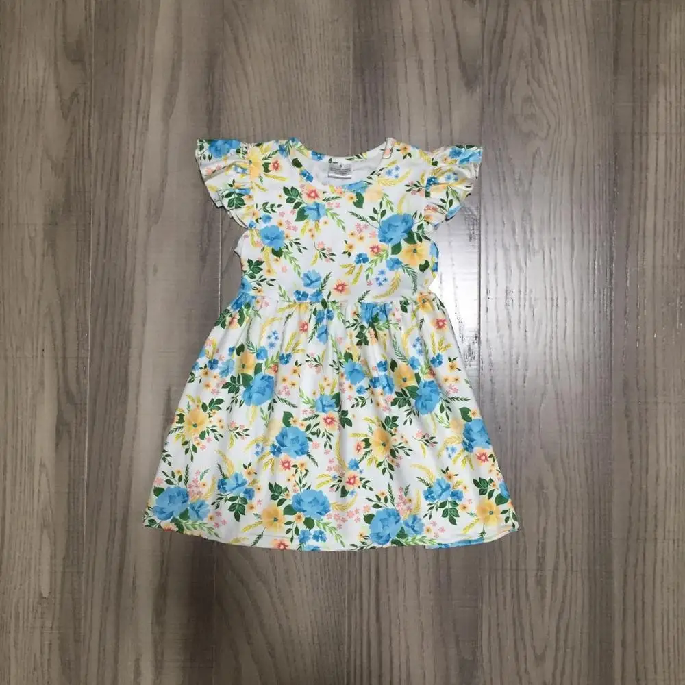 Специальное предложение летнее платье из молочного шелка для маленьких девочек