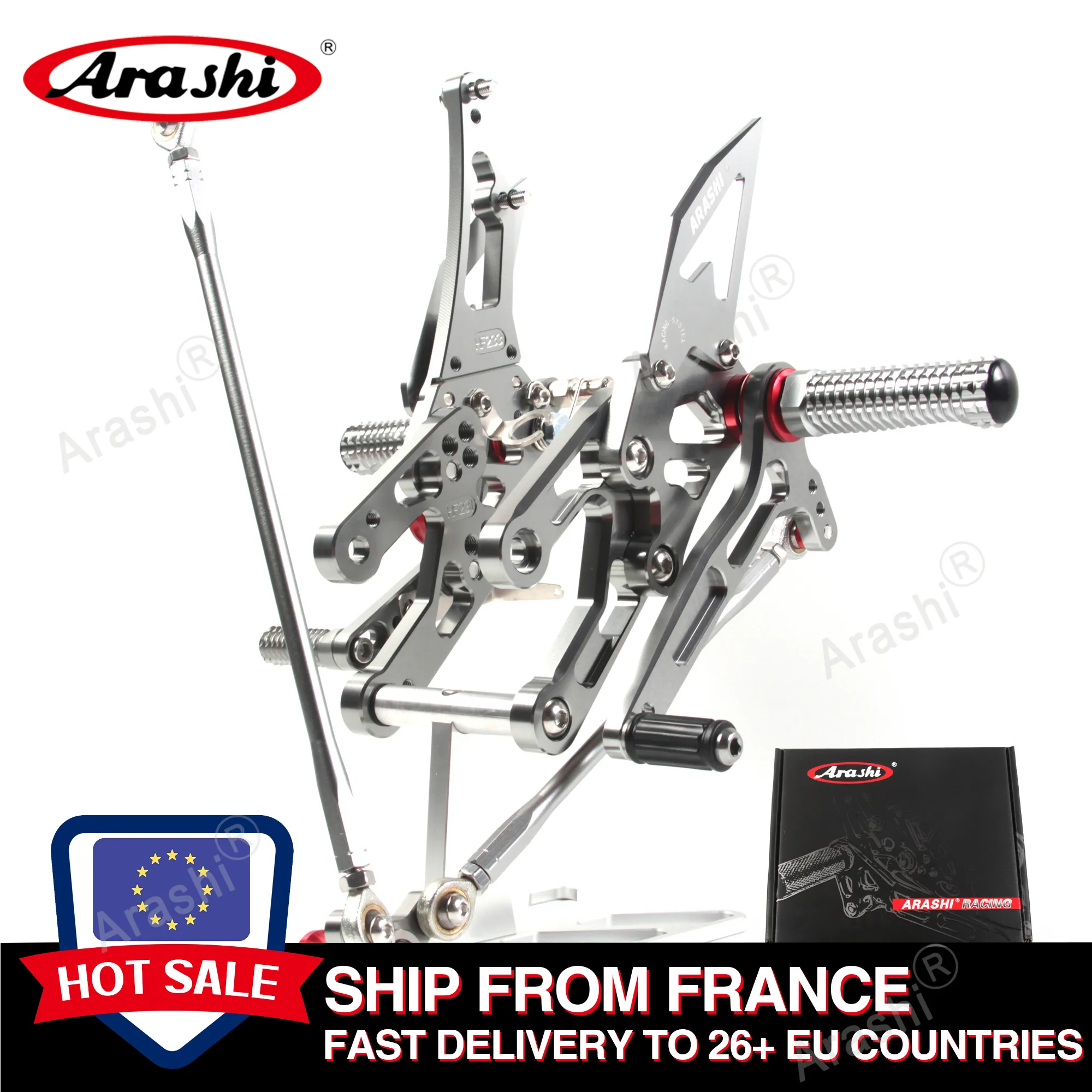 Arashi CNC регулируемая подножка задняя часть для HONDA CBR1000RR 2004 2007 / CBR600RR 2003 2006 ножные