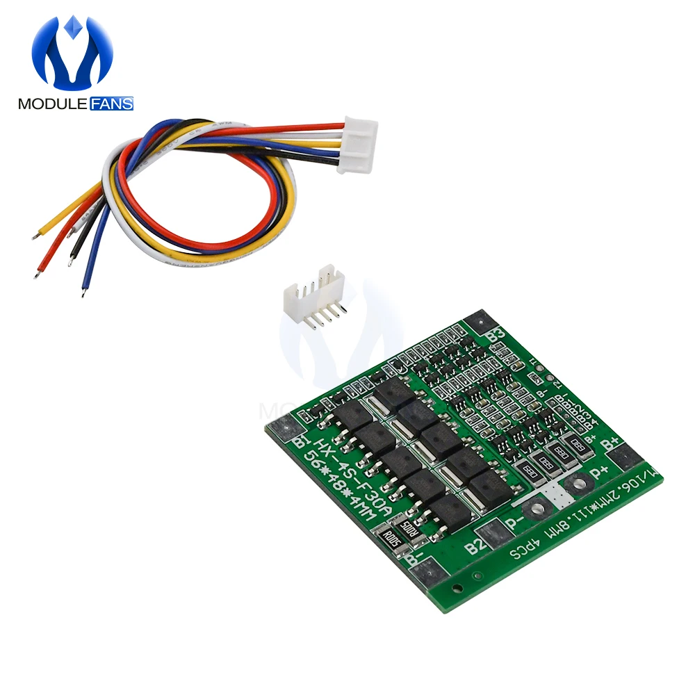 4S 30A 14 8 в литий ионный 18650 Батарея BMS пакеты PCB защита от короткого замыкания Защита