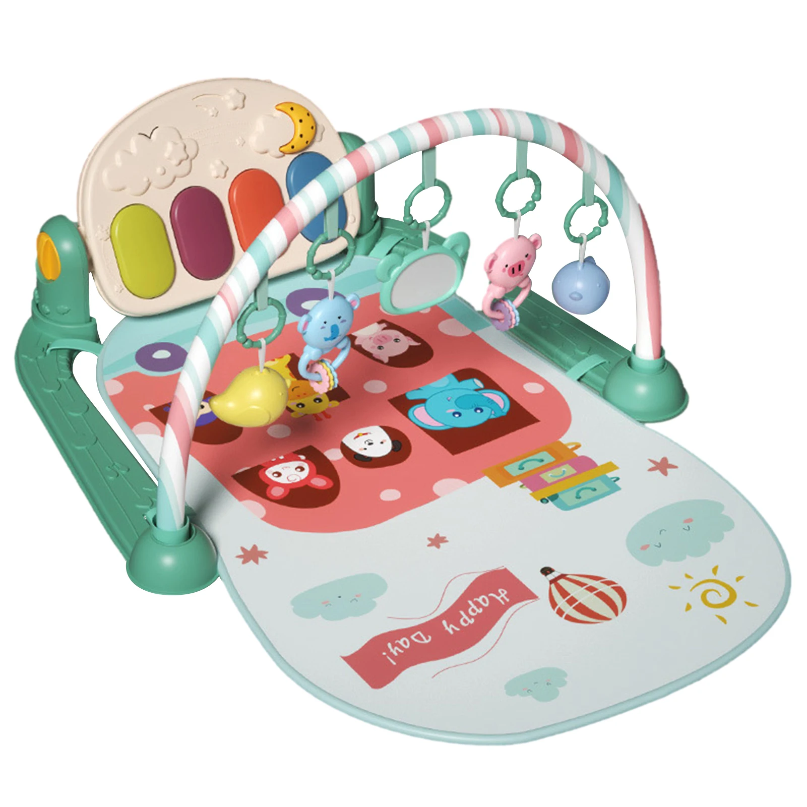 

Baby Play Mat LED Lights Music Rack With Pedal Assembly Infant Gym Fitness Carpet For Toddler Newborn Activity Wonderful