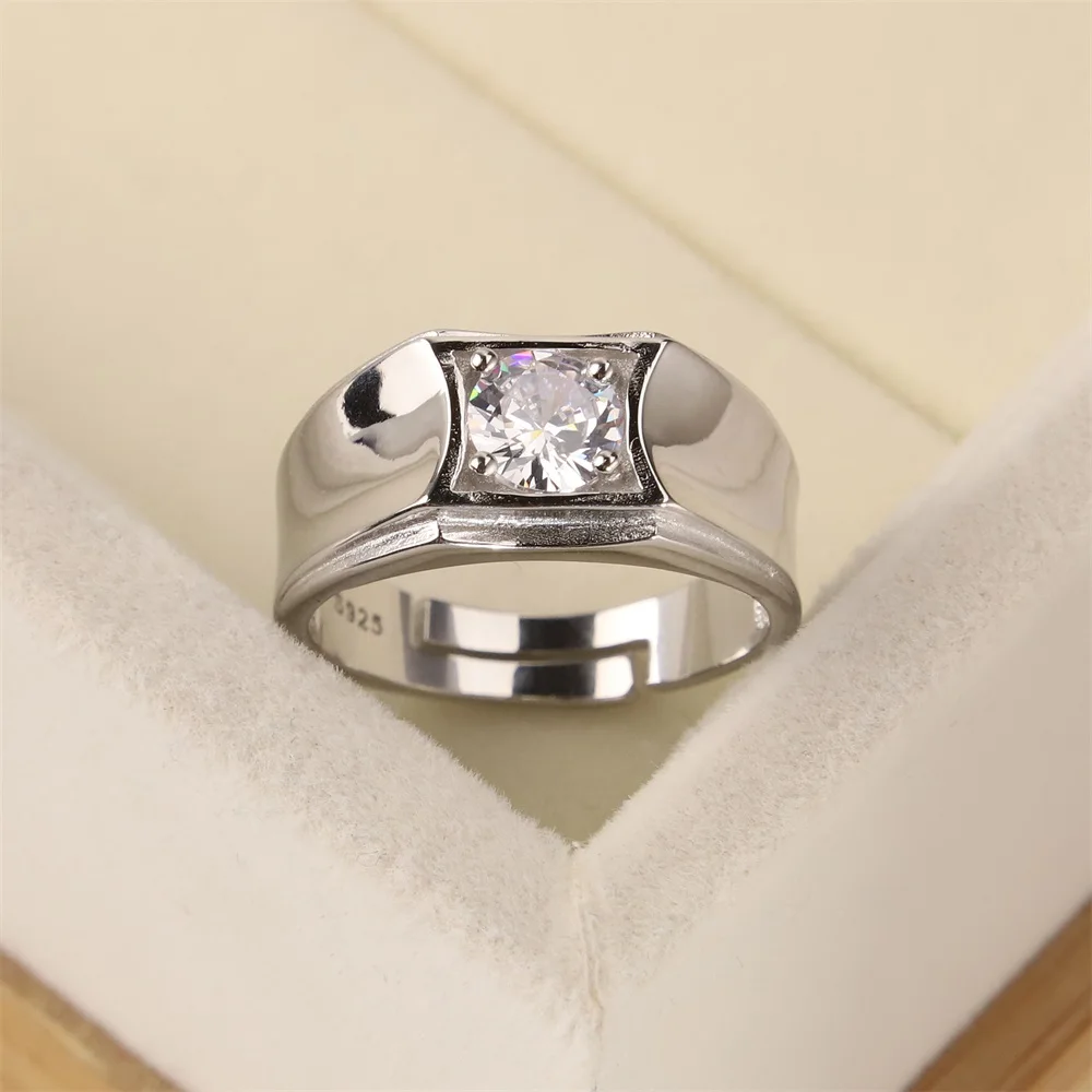 

Best-selling Europe and the United States fashion s925 pure silver lovers ring inlaid luxury zircon crystal jewelry gifts