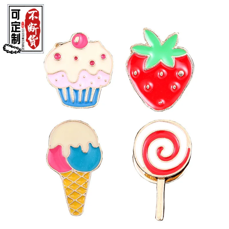 Модные аниме Броши IVYYE в виде торта клубники мороженого украшение булавка