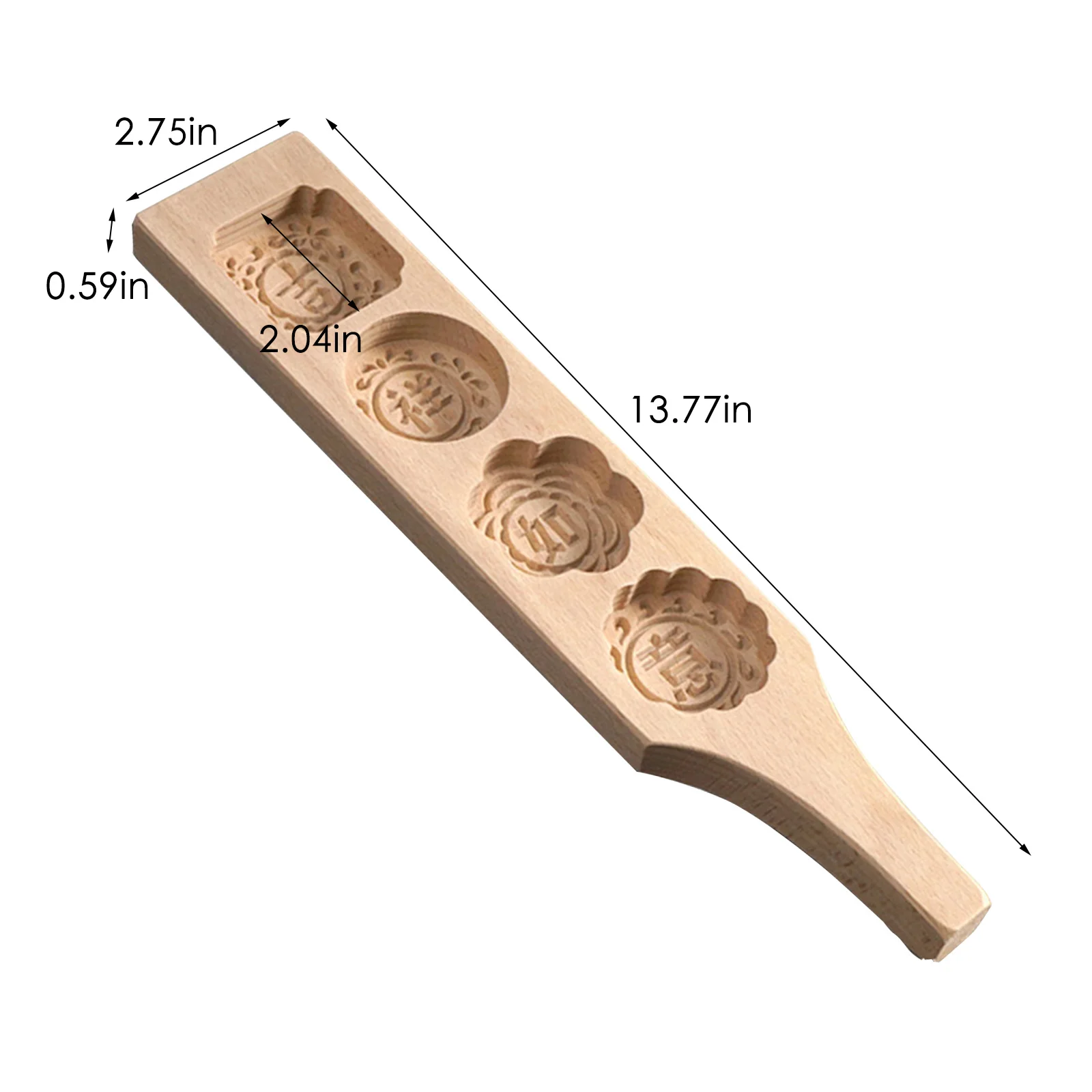 

DIY Mooncake Mold Chinese Traditional Mid-autumn Festival Moon Cake Mold Wooden 4 Holes Pastry Baking Tool Kitchen Accessories