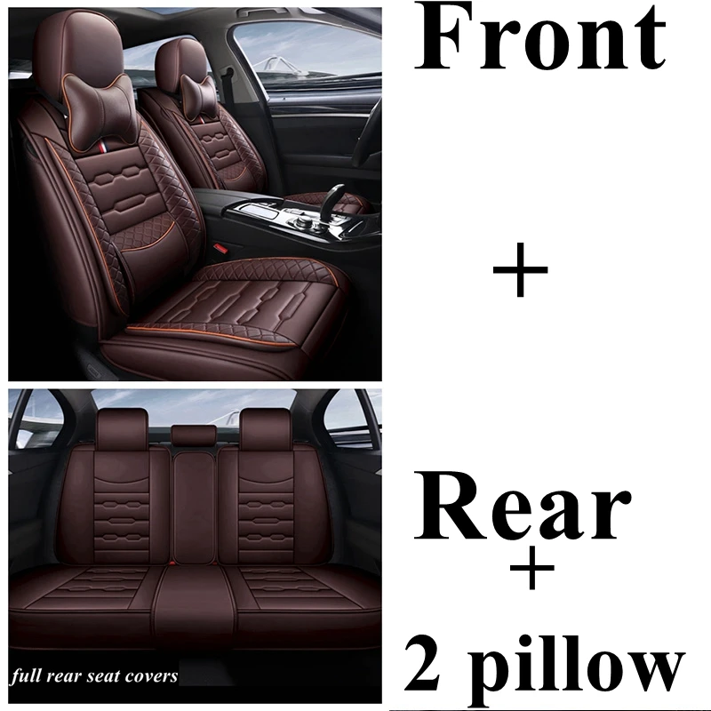 coffee luxury Чехол на переднее и заднее автомобильное сиденье для hyundai Solaris Tucson Elantra Sonata Accent Grand-SantaFe Creta IONIQ IX35 Avante Azero I40 I30 - Название цвета: coffee luxury