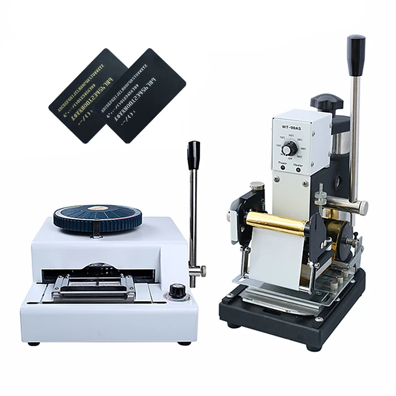 

PVC card DIY coding machine letters numbers embossing coder Hot Stamping Machine for make Name Card Code Printer