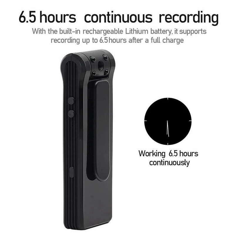B19 Mini Video Camera Portable Audio and Recorder Infrared Night Vision Back Clip Miniature DV Motion Detectio | Электроника
