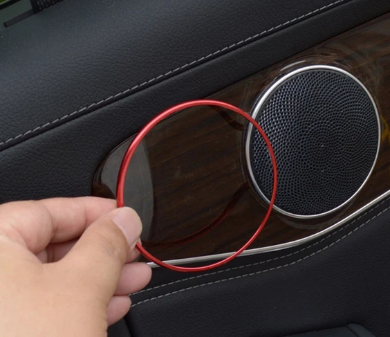 

For Benz GLC Class X205 2015-2017 Aluminium Alloy Interior Decorate Accessories Car Speaker Cover Trim Garnish Molding Red