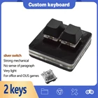 Механическая мини-клавиатура OSU, 2 клавиши, серебристый переключатель, программирование, макро