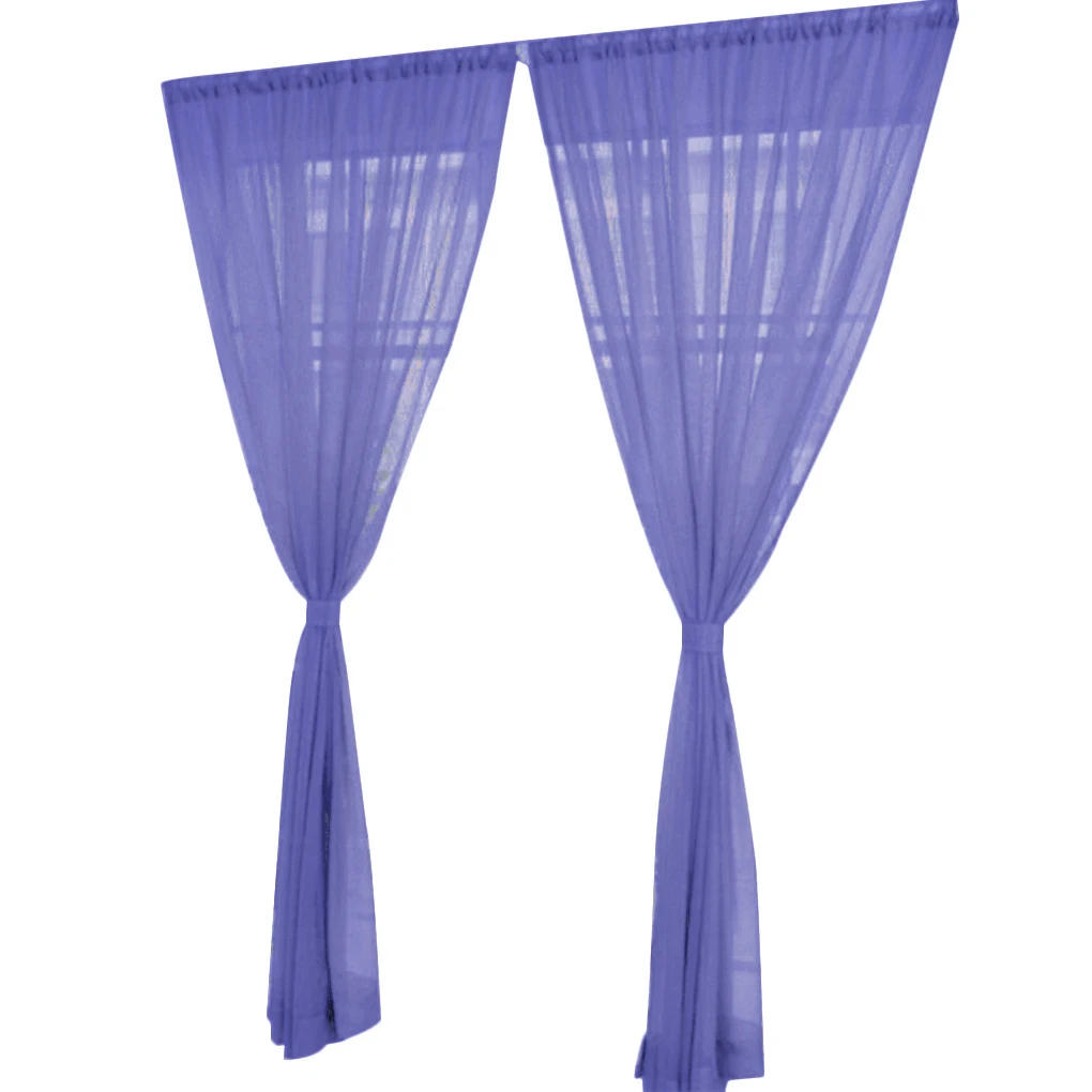 Занавеска чистый цвет тюль дверь окно занавеска драпировка панель отвесный шарф