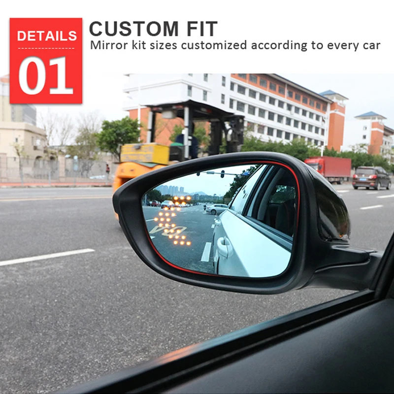 Автомобильный светодиодный боковое зеркало комплект линз стекло заднего вида