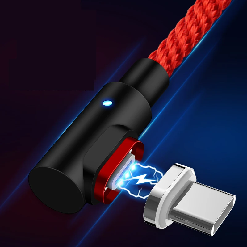 

Magnetic Cable Micro USB Cable 90 DegreeType C Fast Charging Cabo For Samsung S8 S9 Huawei P20 P30 USB C Microusb Data wire Cord